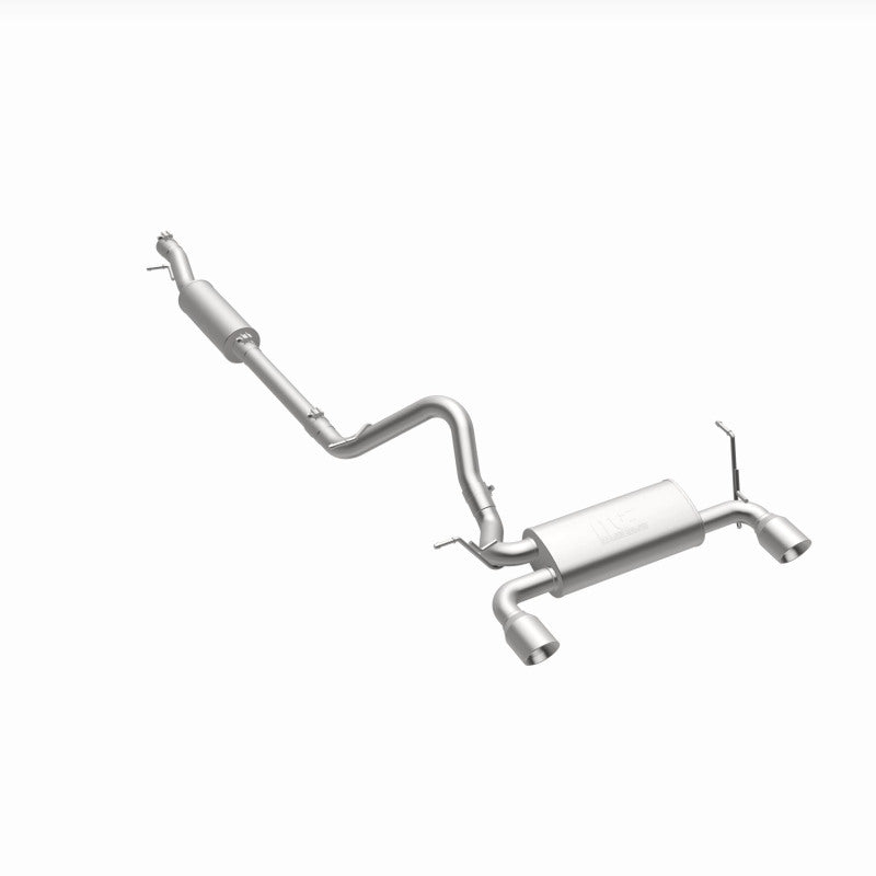 MagnaFlow Cat-Back 12-16 Jeep Wrangler GT 3.6L V6 Black Tips exhaust system for offroad performance upgrades.