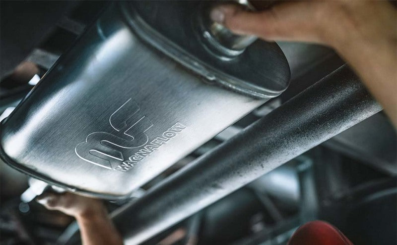 MagnaFlow Muffler W/Tip Mag SS 14X5X8 2.25/4. installed in vehicle