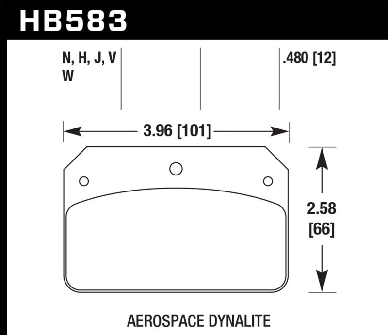 Hawk HP+ Aerospace Dynalite w/ 0.218in Hole Brake Pads Secondary image