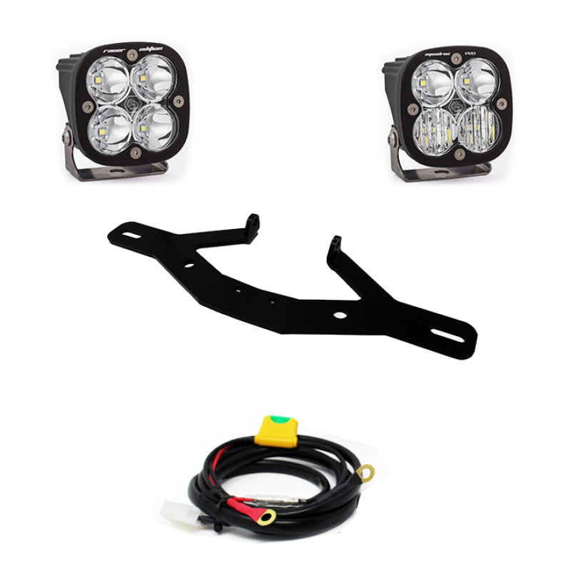 Baja Designs 2019+ KTM 790 Light Kit For KTM 790 Dual Squadron Pro/Racer Kit with mounting bracket and wiring harness.