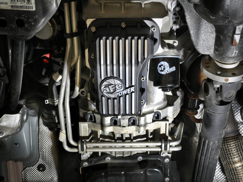 aFe POWER Transmission Pan Jeep Wrangler (JL) 18-25 L4-2.0L- Black Secondary image