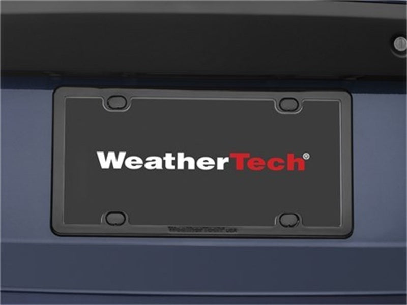 WeatherTech License Plate Frame Kit - Black on vehicle