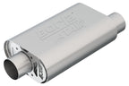 Borla CrateMuffler SBC Hot 350/383 3 inch Offset/Center 14in x 4.35in x 9in Oval Muffler for offroad performance upgrades