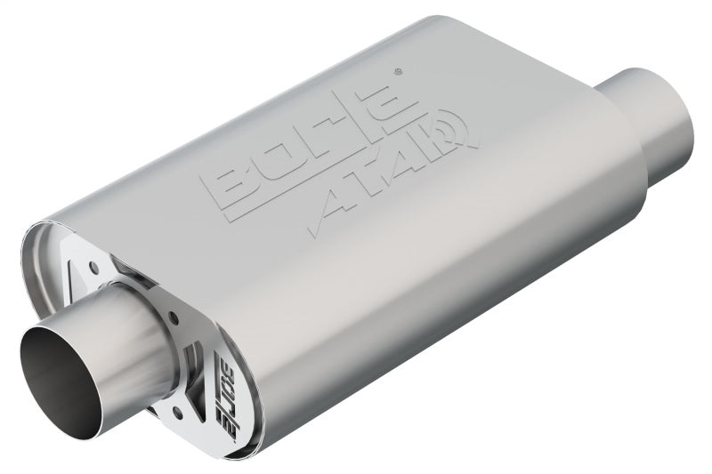 Borla CrateMuffler SBC Hot 350/383 3 inch Offset/Center 14in x 4.35in x 9in Oval Muffler for offroad performance upgrades