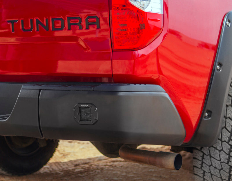 Rigid Industries D Series PRO Midnight Edition - Spot - Diffused - Pair on Toyota Tundra rear.