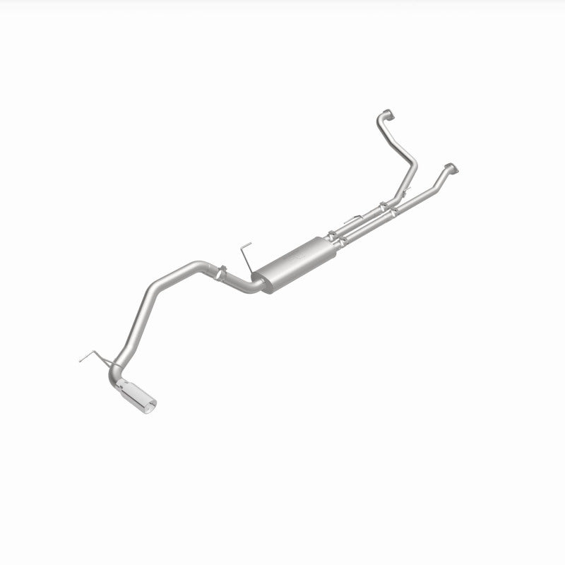 MagnaFlow CatBack 07-15 Nissan Titan V8 LGAS/LFLEX Single MF Polished Stainless Exhaust for performance offroad parts.