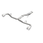 MagnaFlow Cat-Back 2015 Alfa Romeo 4C 1.7L SS 2.5in Dual Split Rear 4.in Tips exhaust system for enhanced performance.