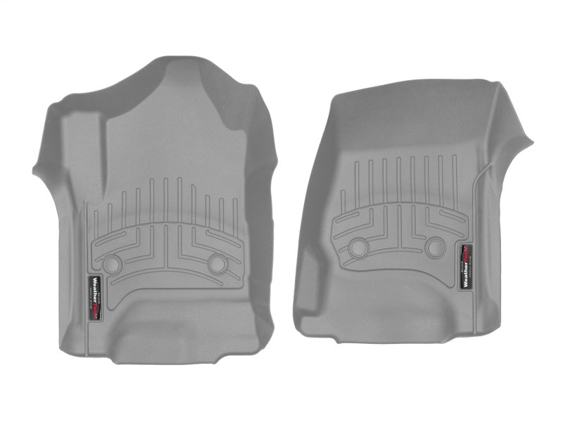 WeatherTech 2014+ Chevrolet Silverado 1500 Front FloorLiner - Grey (Fits w/ Floor Mounted Shifter) Secondary image