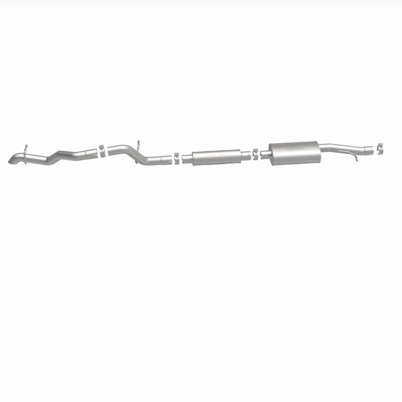 MagnaFlow 12-18 Jeep Wrangler 2.5in Overland Series Cat-Back Exhaust for offroad performance upgrades.