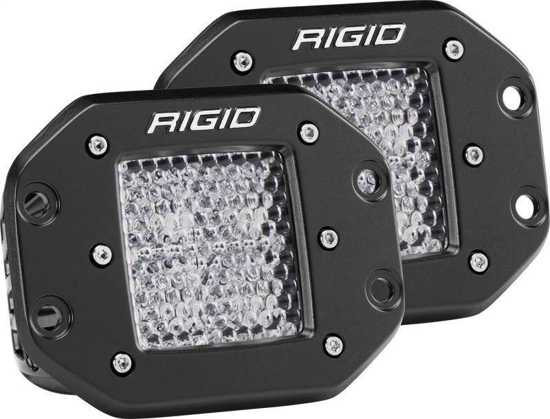 Rigid Industries Dually - Flush Mount - 60 Deg. Lens - Set of 2 for offroad lighting and electrical applications Main image