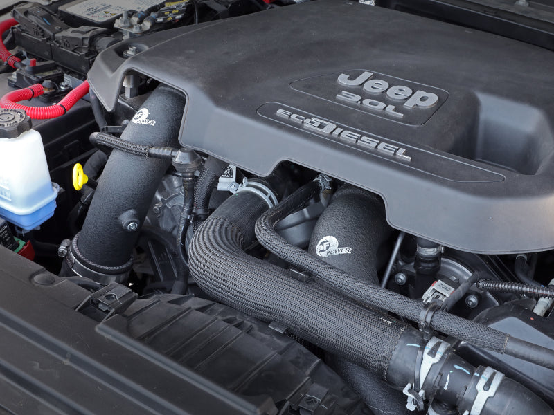 aFe BladeRunner Black 3in Intercooler Hot & Cold Side Pipe Kit 20-21 Jeep Wrangler V6-3.0L (td) Secondary image