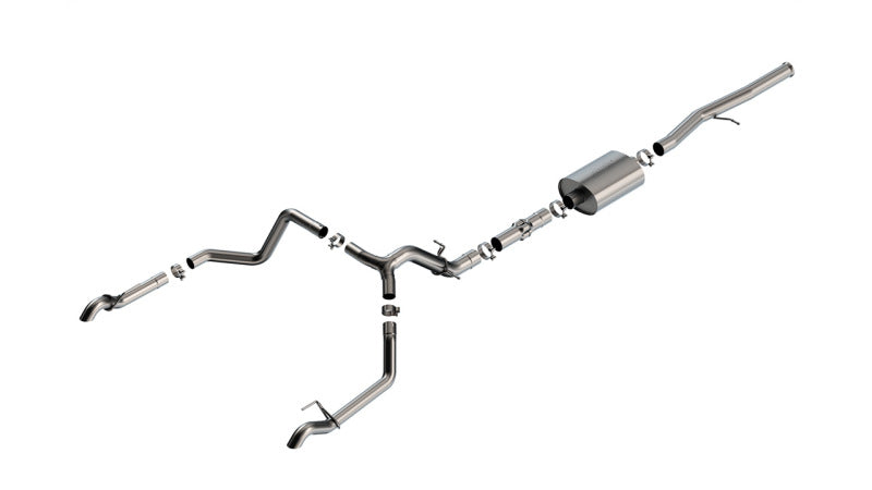 Borla 22-23 Chevrolet Silverado 1500 ZR2 & AT4X 6.2L CC SB 147.5in WB ATAK Cat-Back exhaust system for offroad performance. Main image