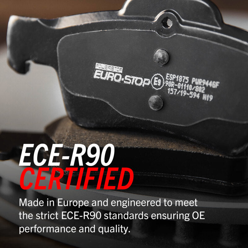 Power Stop 17-18 Volkswagen Tiguan Limited Euro-Stop ECE-R90 Rear Brake Pads Secondary image
