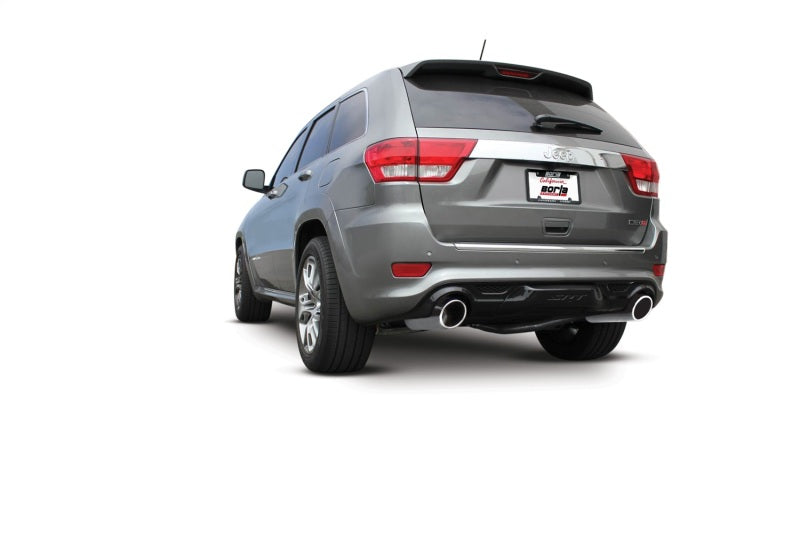 Borla 12-13 Jeep Grand Cherokee SRT8 6.4L 8cyl Aggressive ATAK Exhaust (rear section only) on silver SUV