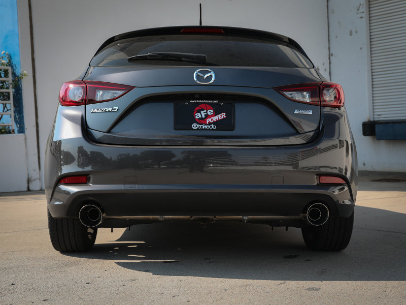 aFe Takeda 2-1/2in 304 SS Axle-Back Exhaust w/ Polished Tips 14-18 Mazda 3 L4 2.0L/2.5L Secondary image