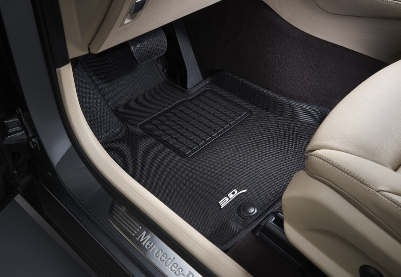 3D MAXpider 2014-2020 BMW 4 Series F32/F33/F36 Kagu 1st Row Floormat - Black installed in Mercedes-Benz vehicle