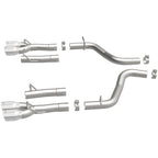 MagnaFlow Axle-Back, SS, 2.5in, Quad Split Rear 3.5in Tip 2015 Dodge Challenger 3.6L V6 exhaust components