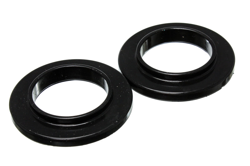 Energy Suspension Universal 2 3/4in ID 4 9/16in OD 3/4in H Black Coil Spring Isolators (2 per set) for offroad performance upgrades.