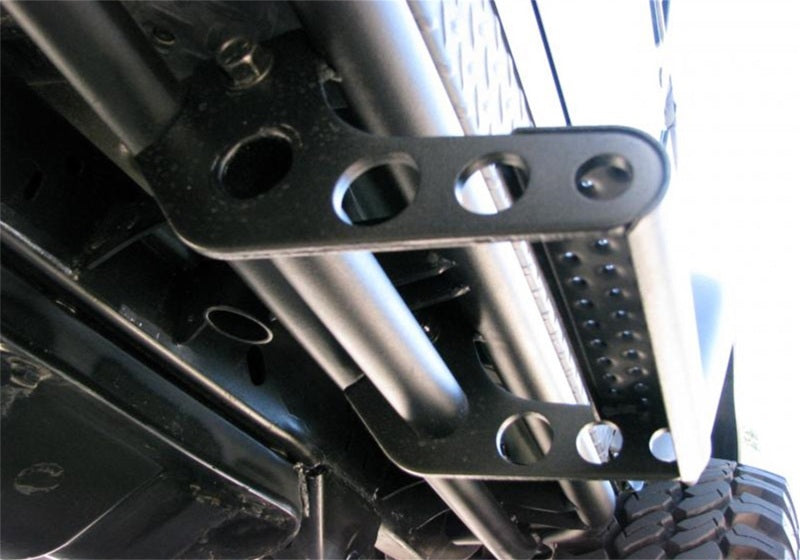 N-Fab RKR Universal Detachable Step - Pair - Tex. Black installed on truck