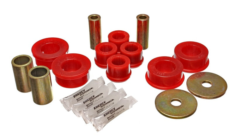 Energy Suspension 02-06 Subaru Impreza/WRX Red Front Control Arm Bushing Set, ideal for offroad performance upgrades.