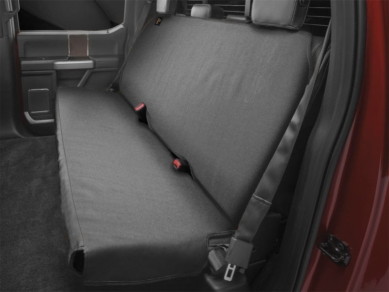 WeatherTech 07-12 Acura MDX / 02-06 Audi S4 / 10-15 Chevy Silverado 1500 Black Rear Seat Protector interior view