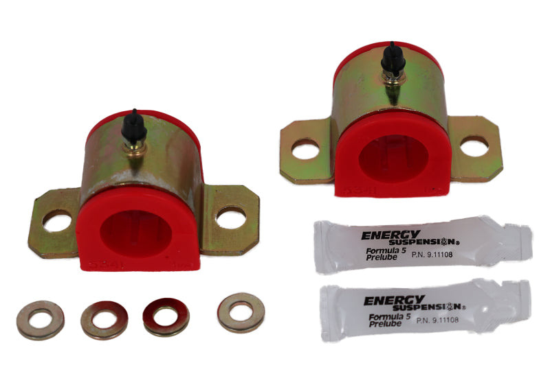 Energy Suspension 01-05 Lexus IS300 Front Sway Bar Bushing Set - Red components with sleeves