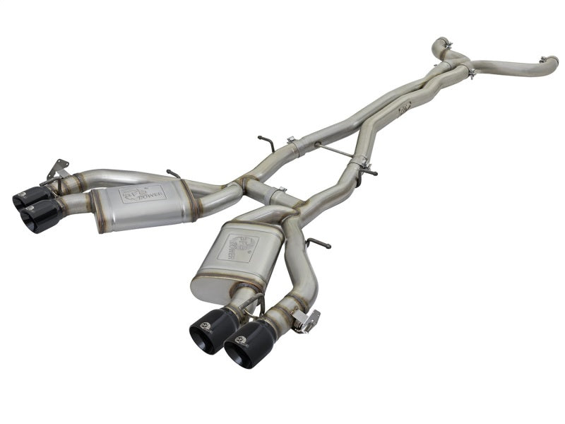 aFe MACHForce XP 3in 304 SS Cat-Back Dual Exhaust w/ Black Tips 16-17 Chevy Camaro SS V8-6.2L Secondary image