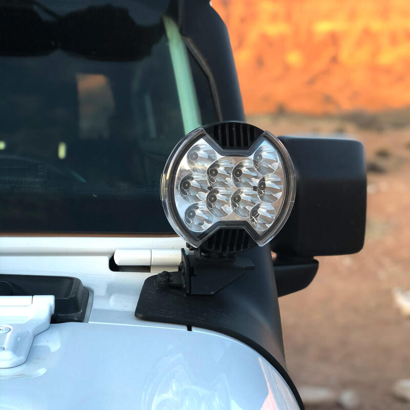 KC HiLiTES 6in. Light Shield for SlimLite LED - Clear Secondary image