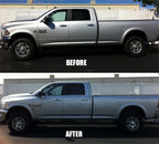 Tuff Country 14-23 Ram 2500 4wd 2in Leveling Kit Front/ w/Front shock extension Brackets 32909 before and after comparison