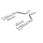 MagnaFlow Axle-Back, SS, 3in, Quad Split Rear 3.5 Tips 2015 Dodge Challenger incl SRT Hellcat exhaust system parts
