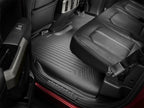WeatherTech 15 Ford F-150 (Supercrew Only) Rear FloorLiners - Black installed in truck interior