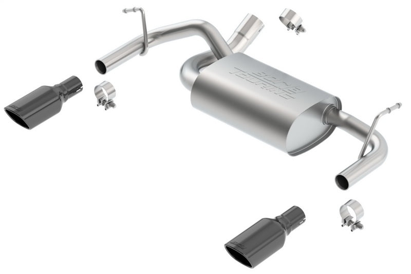 Borla 12-16 Jeep Wrangler 3.6AT/MT 4WD 2+4DR S/ SQ /RL/AC SR 2.5in, 2in Tip 3.5 sqx8 Black Chrome Secondary image