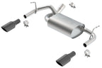 Borla 12-16 Jeep Wrangler 3.6AT/MT 4WD 2+4DR S/ SQ /RL/AC SR 2.5in, 2in Tip 3.5 sqx8 Black Chrome exhaust system parts