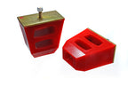 Energy Suspension Universal 4.5in Tall x 4.5in Long x 2.5in Wide Red Bump Stops (2 per set) for offroad performance upgrades
