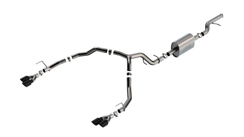 Borla 21-22 Chevy Tahoe 5.3L V8 2/4WD 4DR 3in/2.75in S-Type Cat-Back Exhaust w/ Black Chrome Tips Main image