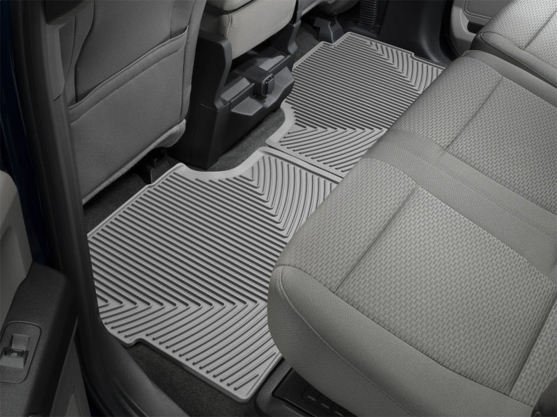 WeatherTech 17+ Ford F-250 / F-350 / F-450 / F-550 Crew Cab Rear Rubber Mats - Grey Secondary image