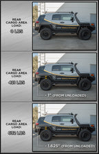ICON 2007+ Toyota FJ / 2003+ Toyota 4Runner Rear 3in Dual Rate Spring Kit rear cargo load comparison