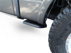 AMP Research 2002-2008 Dodge Ram 1500 BedStep2 - Black side step close-up with truck tire