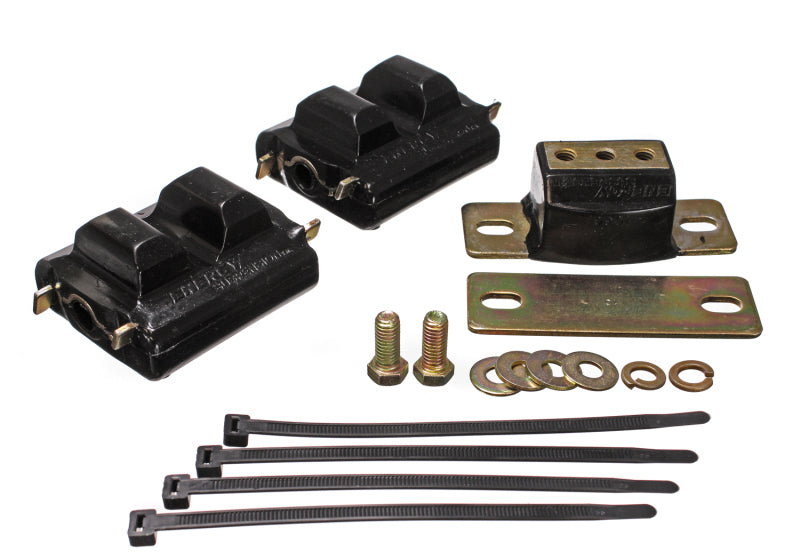 Energy Suspension 73-92 Chevrolet Camaro Black Motor and Transmission Mounts; Zinc Finish with hardware