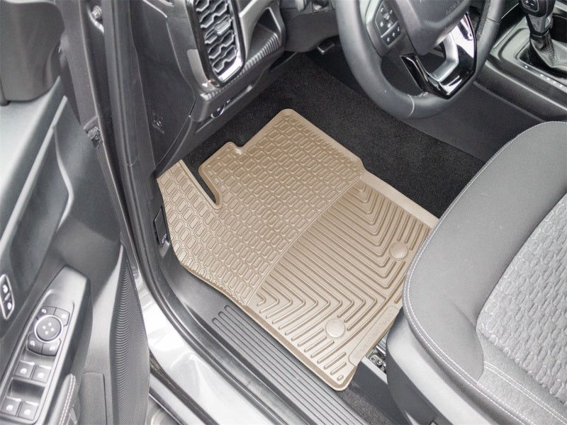 WeatherTech 24-25 Ford Ranger 1st Row Front All-Weather Floor Mats - Tan Secondary image