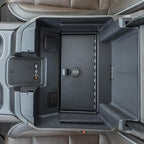 Tuffy Console Safe W/ Combo Lock For Chevrolet Silverado W/ Wireless Charging Pad Console interior view