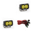 Baja Designs S2 Sport Wide Cornering Pattern Pair LED Work Light - Amber for offroad lighting and electrical.