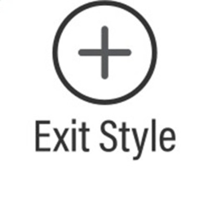 Exit Style button with plus sign for enhancing options