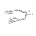MagnaFlow Axle-Back, SS, 3in, Quad Split Rear 3.5 Tips 2015 Dodge Challenger incl SRT Hellcat components