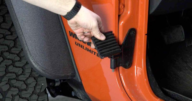 Fishbone Offroad 07-18 Jeep Wrangler JK - Foot Peg Set - Black Secondary image