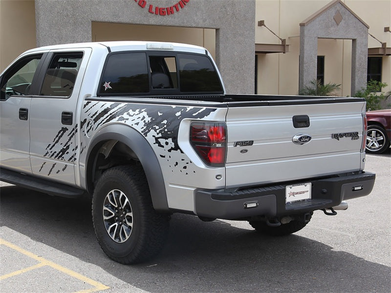 Rigid Industries SRQ - Flush Mount - Diffused - Back Up Light Kit on offroad truck with custom graphics.