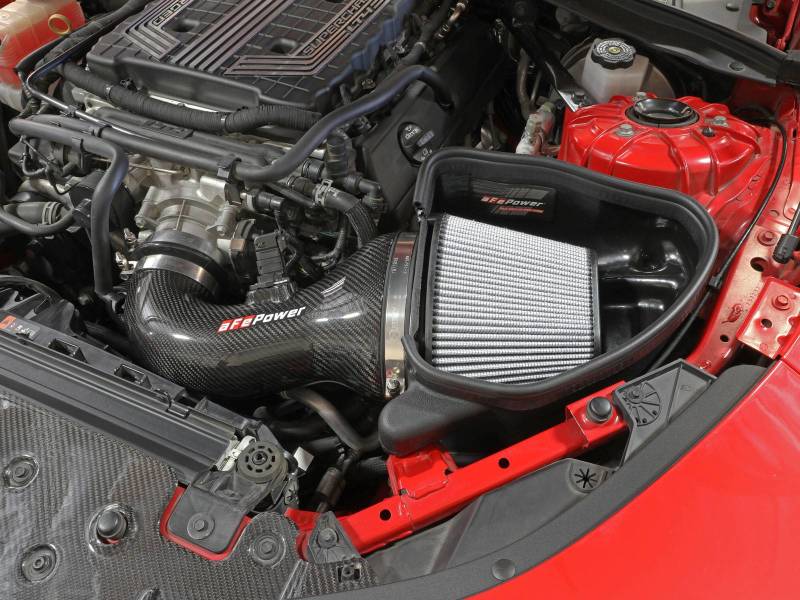 aFe 17-12 Chevrolet Camaro ZL1 (6.2L-V8) Track Series Carbon Fiber CAI System w/ Pro-DRY S Filters Secondary image