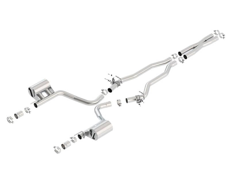Borla 2015 Dodge Challenger SRT/392 Hemi 6.4L V8 ATAK Catback Exhaust w/ Valves Factory Bezel stainless steel kit