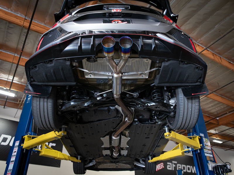 aFe Takeda 2.5in 304SS Axle-Back Exhaust System 17-19 Honda Civic Type R L4-2.0L (t) - BL Flame Tip Secondary image