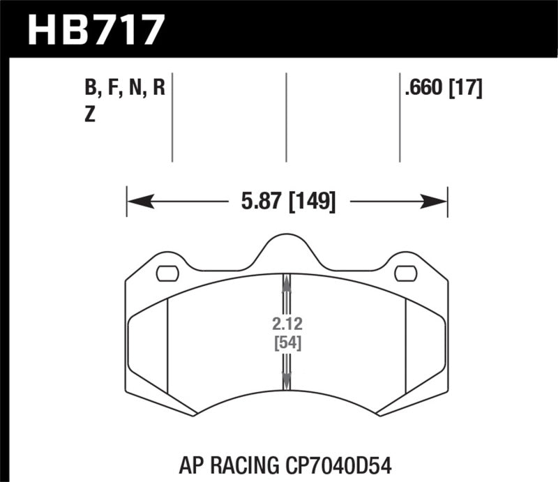 Hawk AP Racing CP7040D54 HPS 5.0 Brake Pads Secondary image